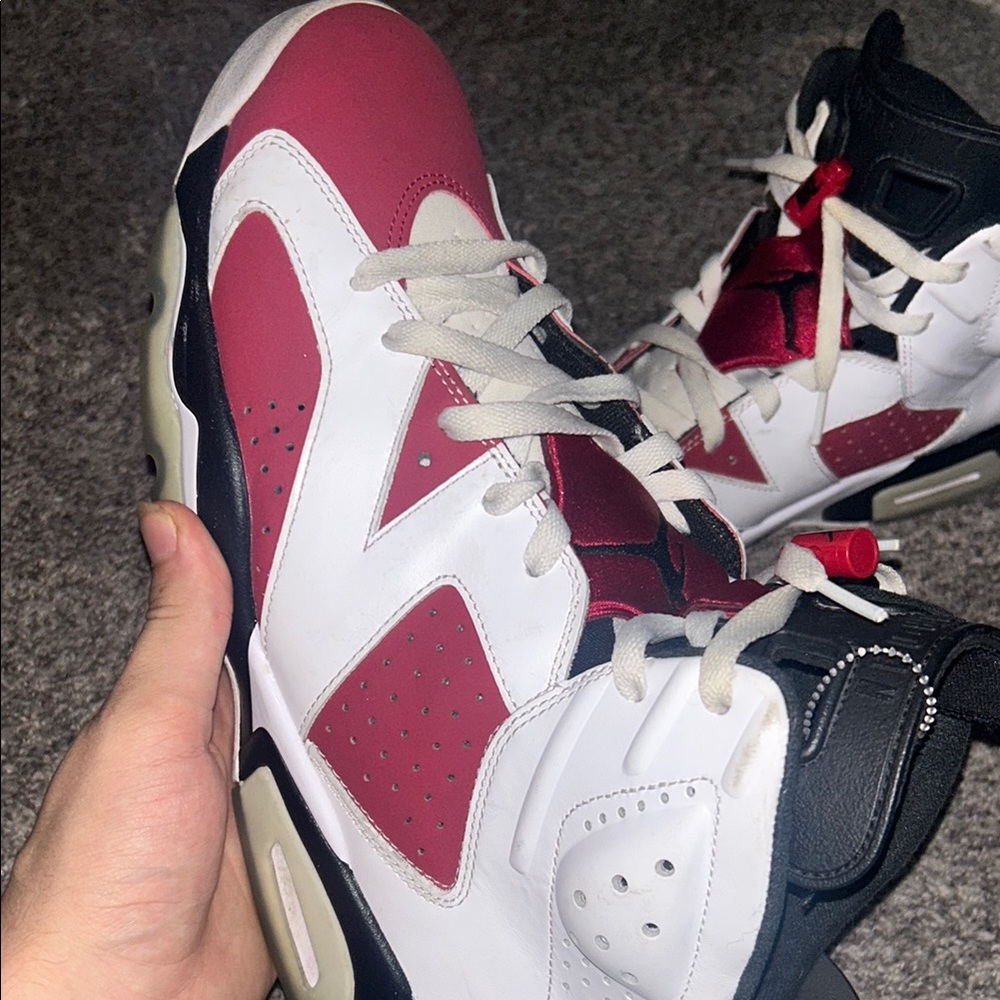 Men's Red and White Sneakers